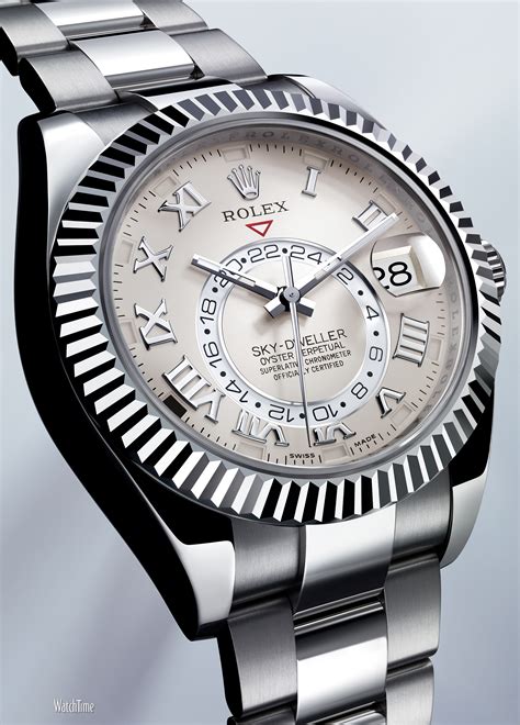 platinum rolex sky dweller|rolex sky dweller time zone.